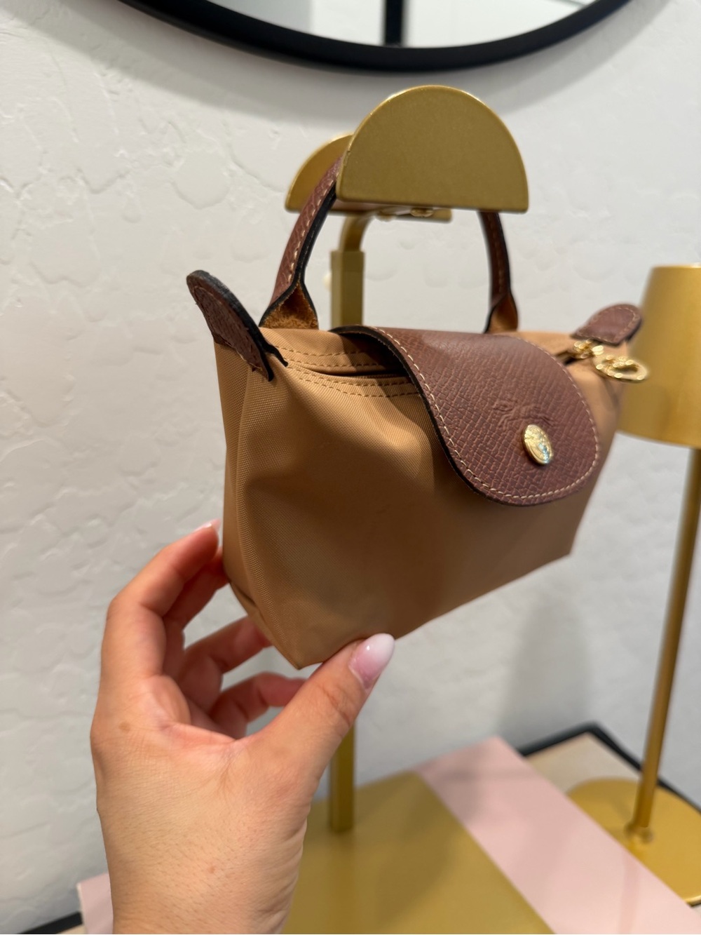 Longchamp Le Pliage Pouch with Top Handle - Picture 7 of 11